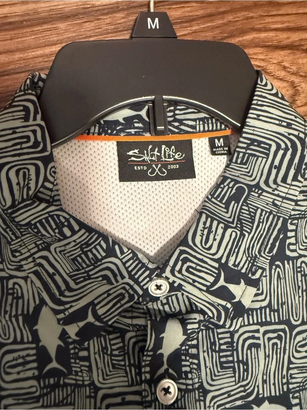 Salt Life SLX Short Sleeve Vented Fishing Shirt Men's Size M